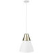 Annos 1 Light 12 inch Matte White/Modern Gold Indoor Pendant Ceiling Light